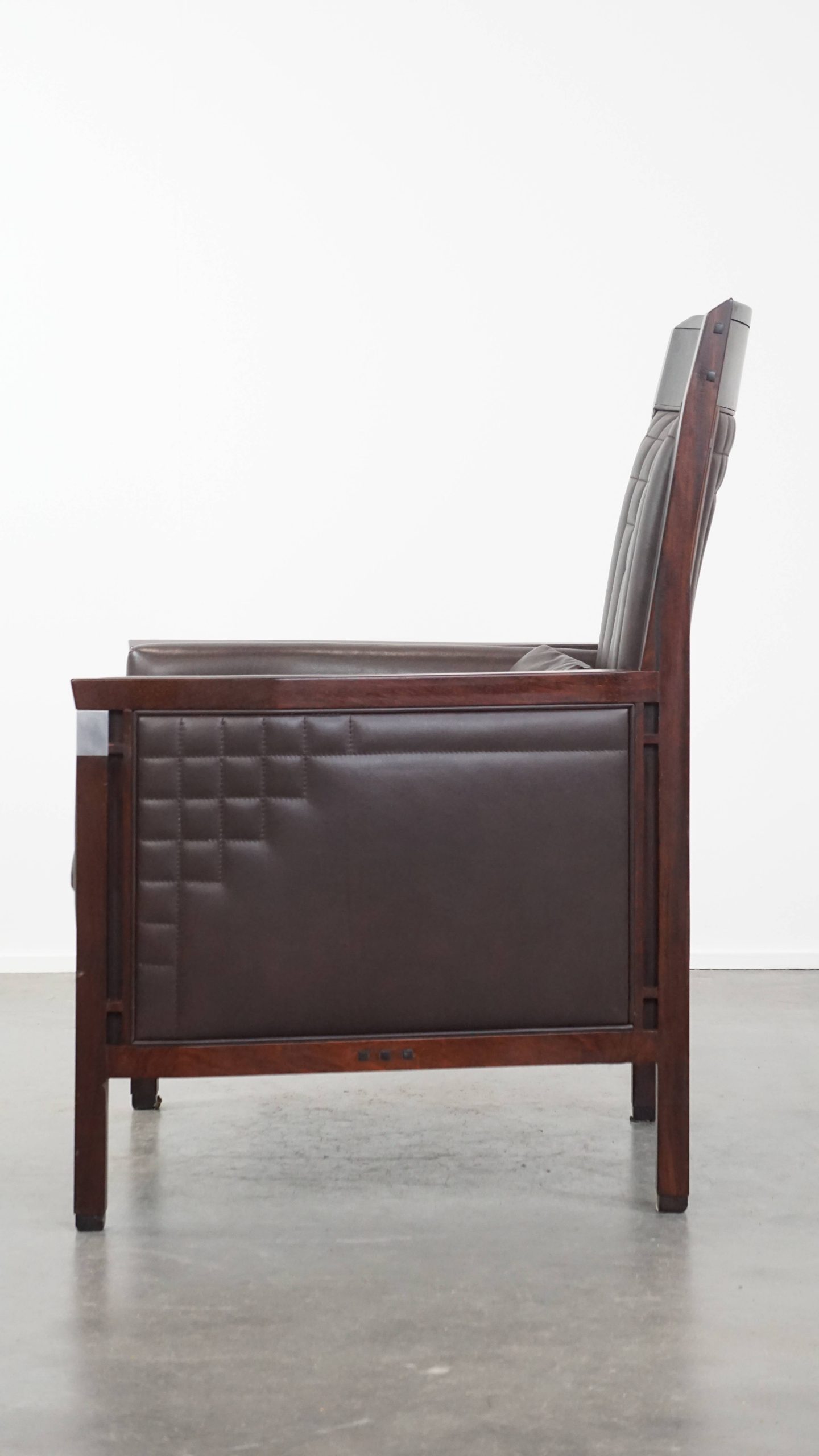Luxe Art Deco Schuitema Design Fauteuil Met Donkerbruin Leer Uit De Decoforma Serie image 6
