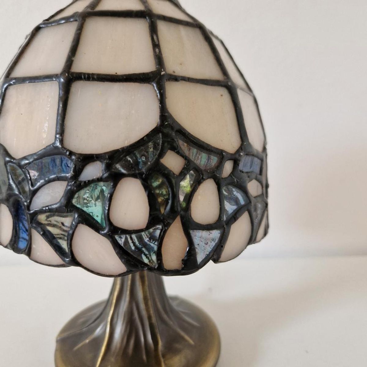 Vintage Glas In Lood Lampje Tiffany Stijl Lamp Schemerlamp image 2
