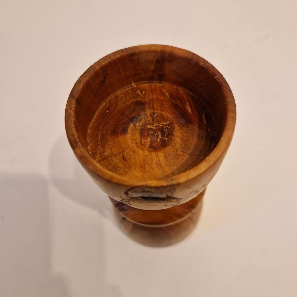 Vintage Walnoothout Kandelaar Waxinelicht Houder image 6