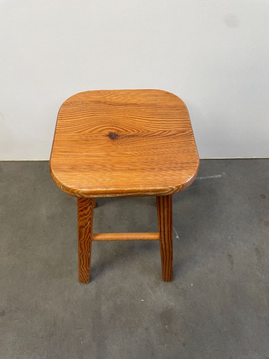Set Van 4 Vintage Grenen Krukken, Scandinavisch Design, 1970's image 8