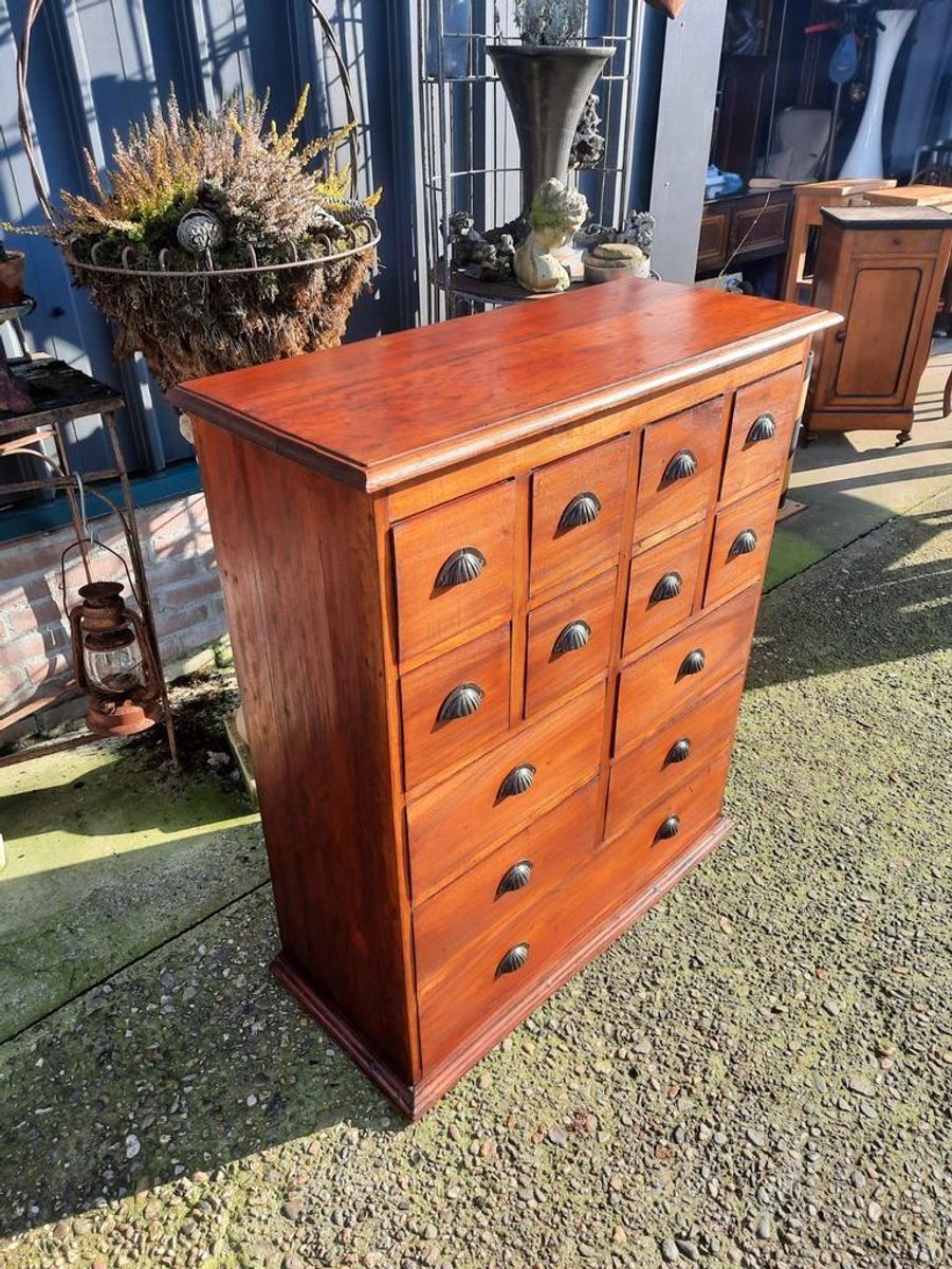 Teakhouten Ladenkast Apothekerskast image 3