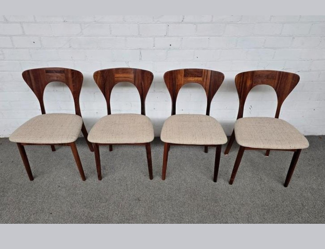 Vintage Set Van 4 Eetkamerstoelen, Nils Koefoed image 4