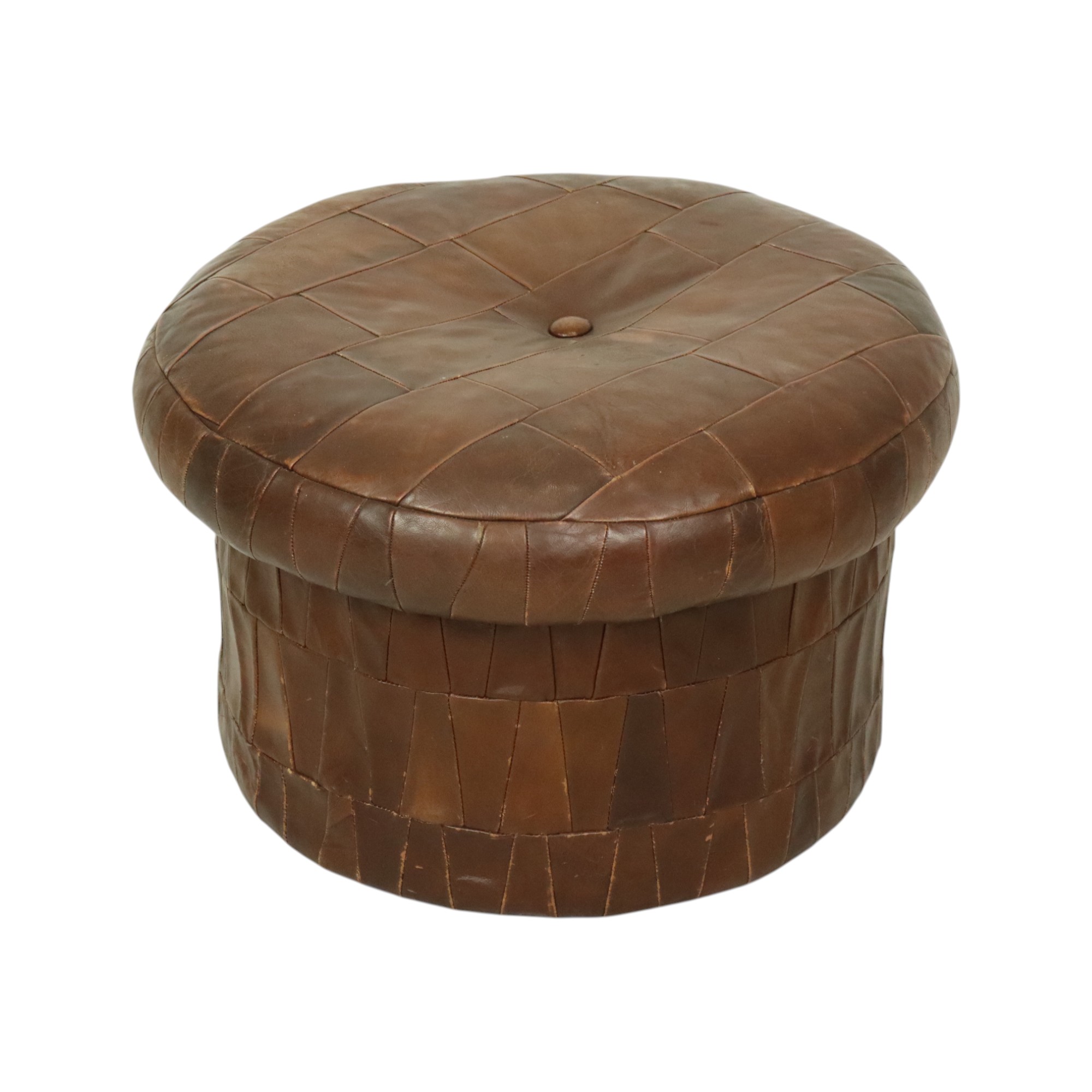 Design Mushroom Poef Opbergruimte De Sede Bruin Leer 57cm image 6