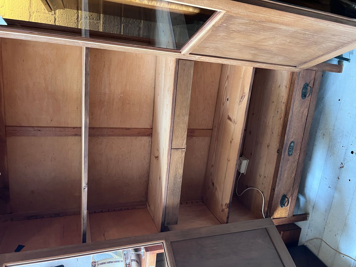 Eiken Linnenkast Met 3 Planken En Onderlade, 105 Cm Breed En 200 Hoog image 2