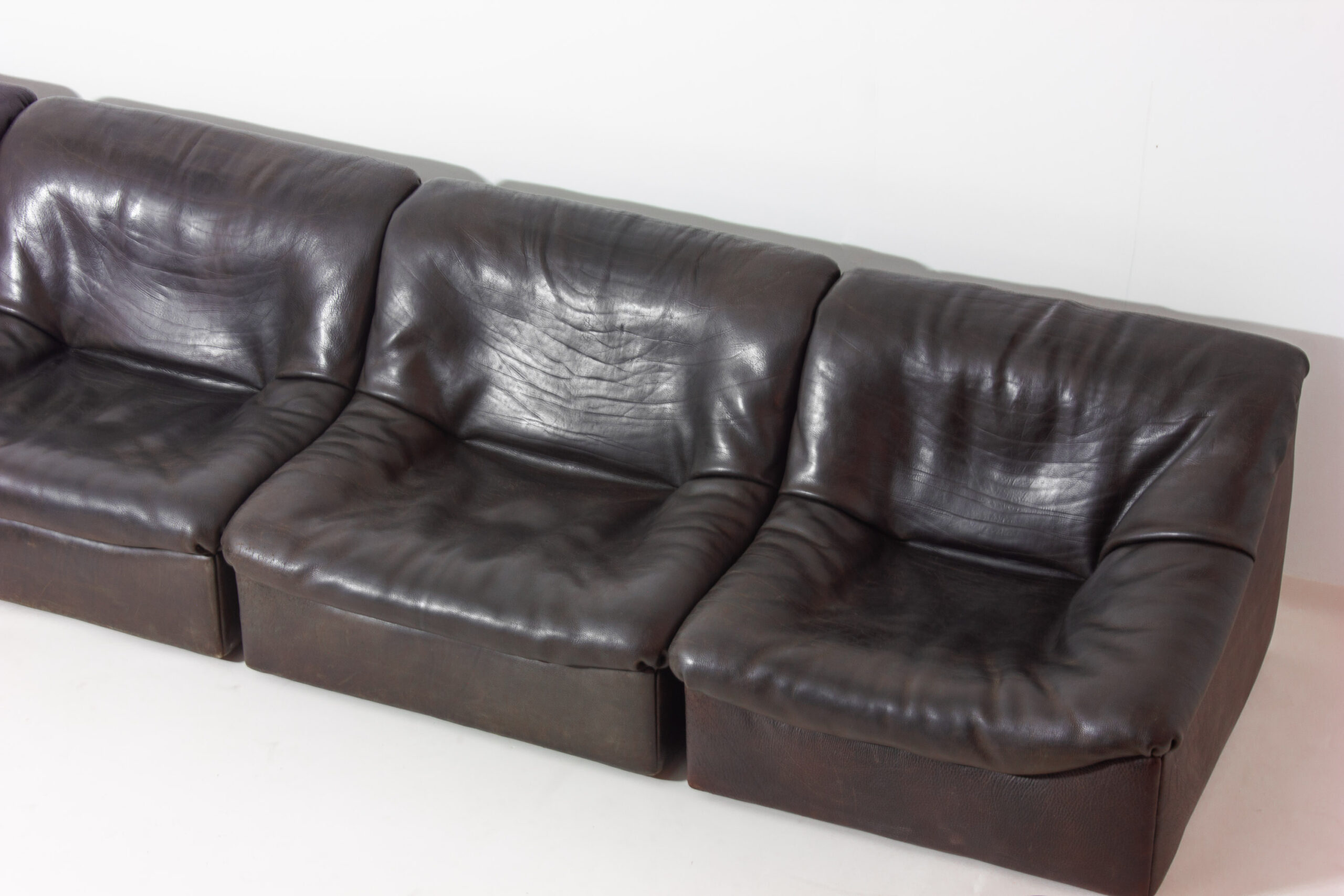 Modulaire Mid Century Lederen Bank Van De Sede (ds 46), Zwitserland 1970 image 14