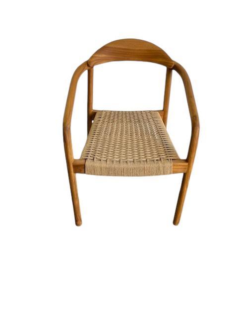 Handgemaakte Eetkamerstoel Met Hout En Rotan image 7