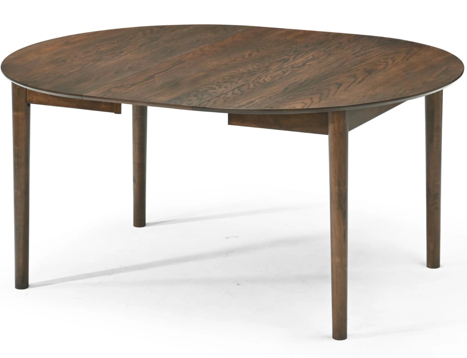 Maggie Round Dining Table In Smoked Oak Veneer With 120/160/200 Cm Extension - Includes 2 Extra Leaves. image 4