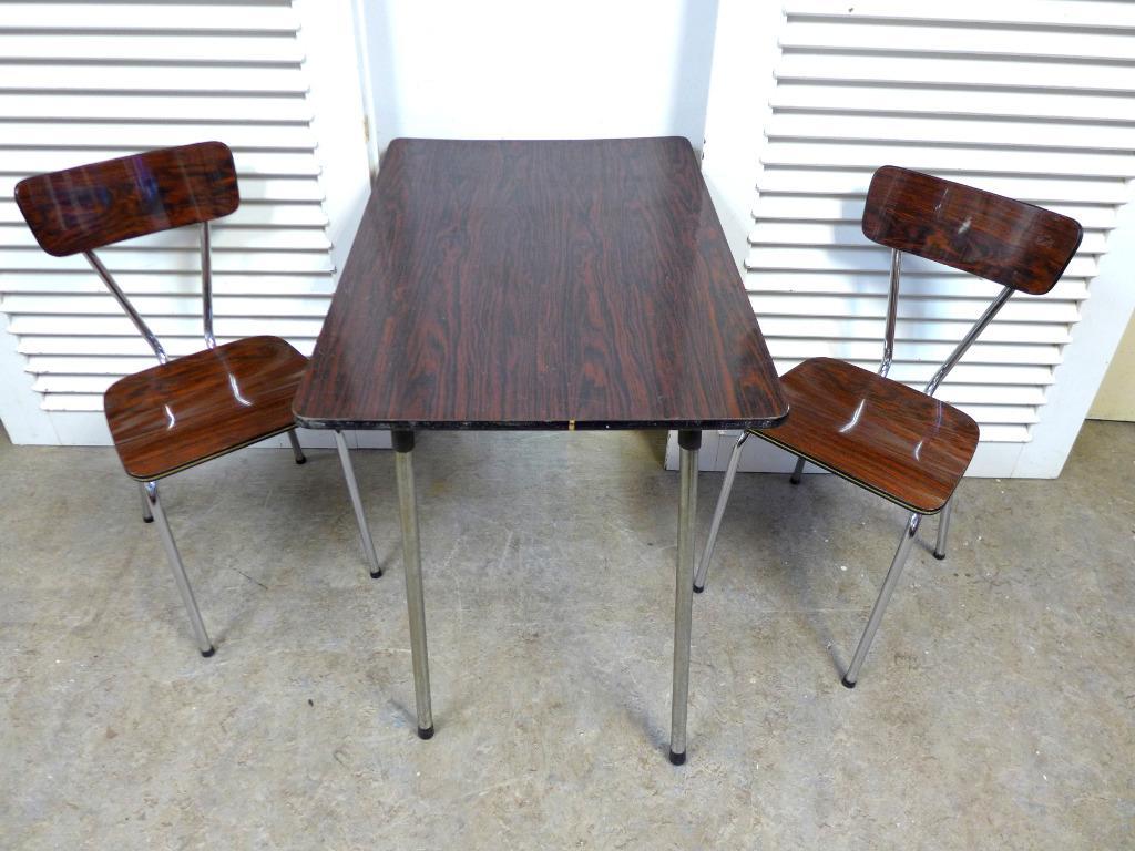 Mooi Set Van 4 Vintage Retro Formica Stoelen image 6