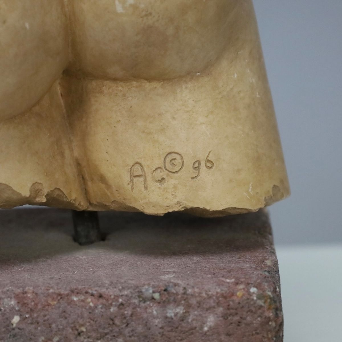 Sculptural Female Torso Signed Ac image 5