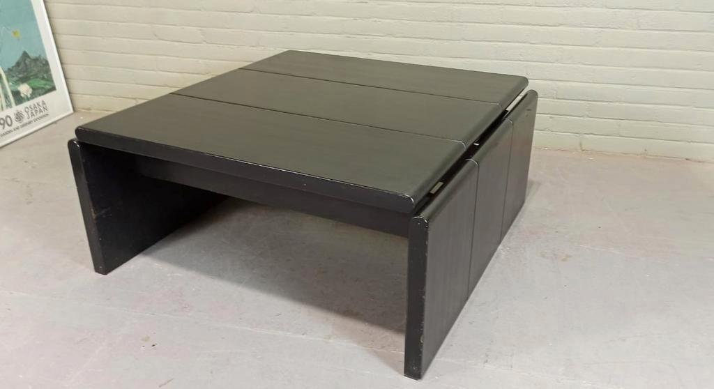 Vintage Leolux Houten Salontafel, Design Harry De Groot image 3