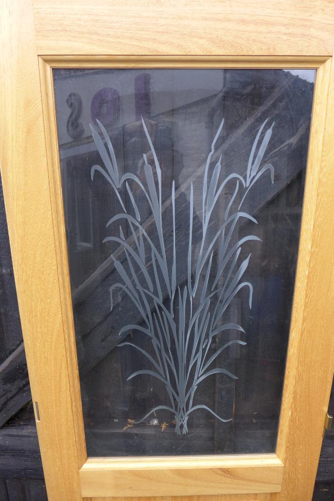 Mooie Eiken Deur Met Decoratief Geslepen Glas image 5
