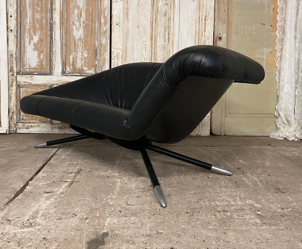 Leolux El Nido Design Bank, Tweezits. Zwart Leder. image 5