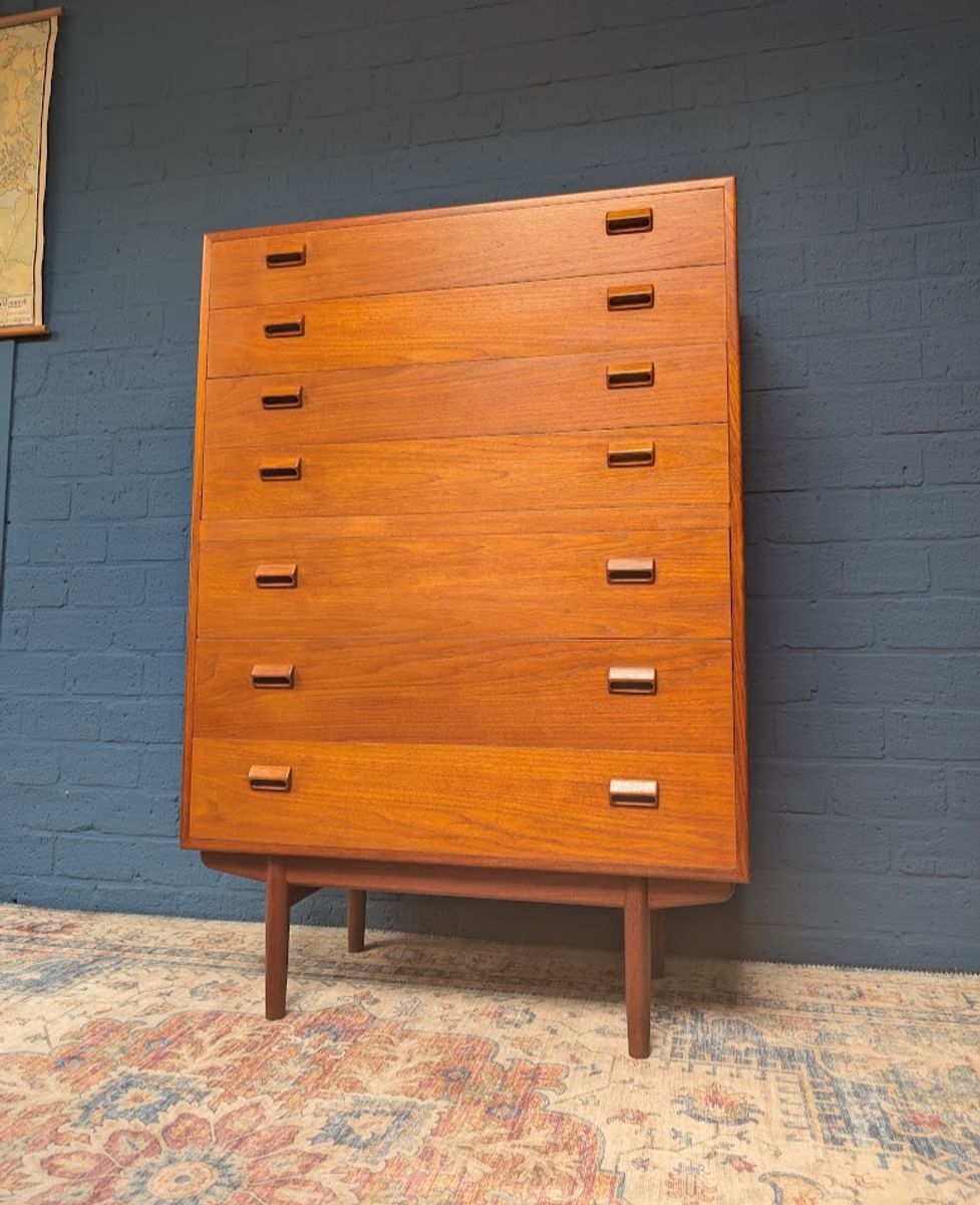 Vintage Tallboy Ladekast, Børge Mogensen Voor Søborg Møbelfabrik, Jaren 60 image 2