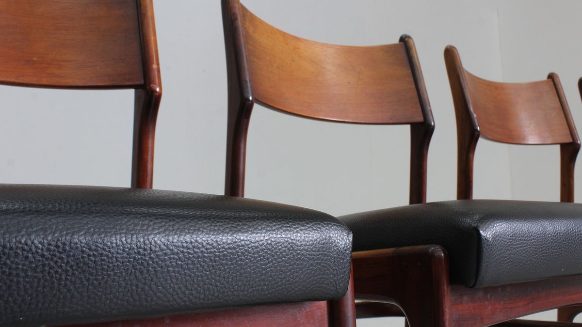 Set Of 4 Vintage Danish Teak Dining Chairs image 2