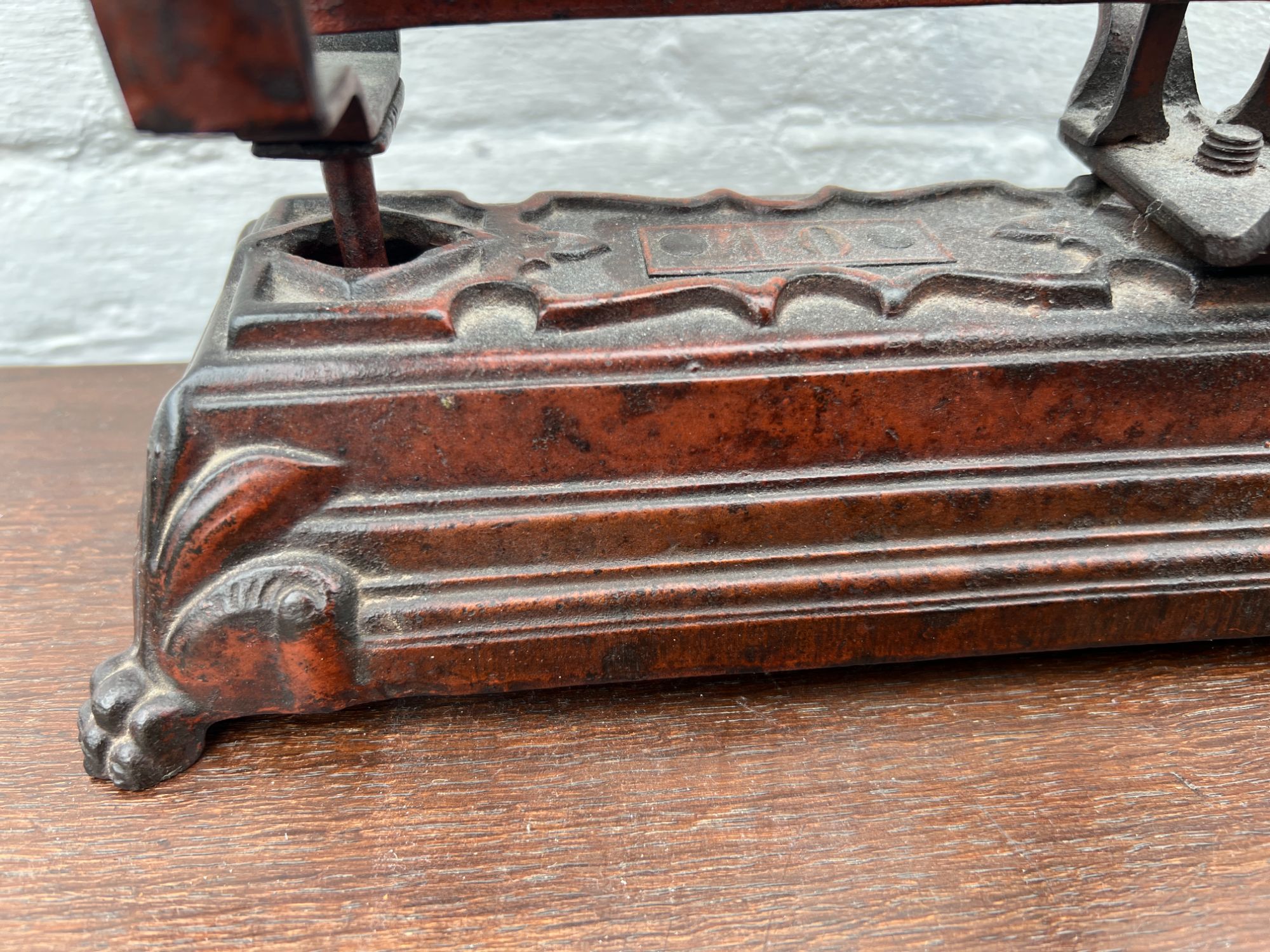 Antieke Art Nouveau Weegschaal Met 2 Messing Schalen, 50 Cm Breed image 6
