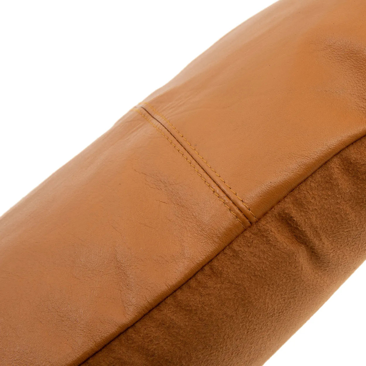 Bazar Bizar | Het Six Panel Leather Kussenhoes - Camel - 30x50 image 4