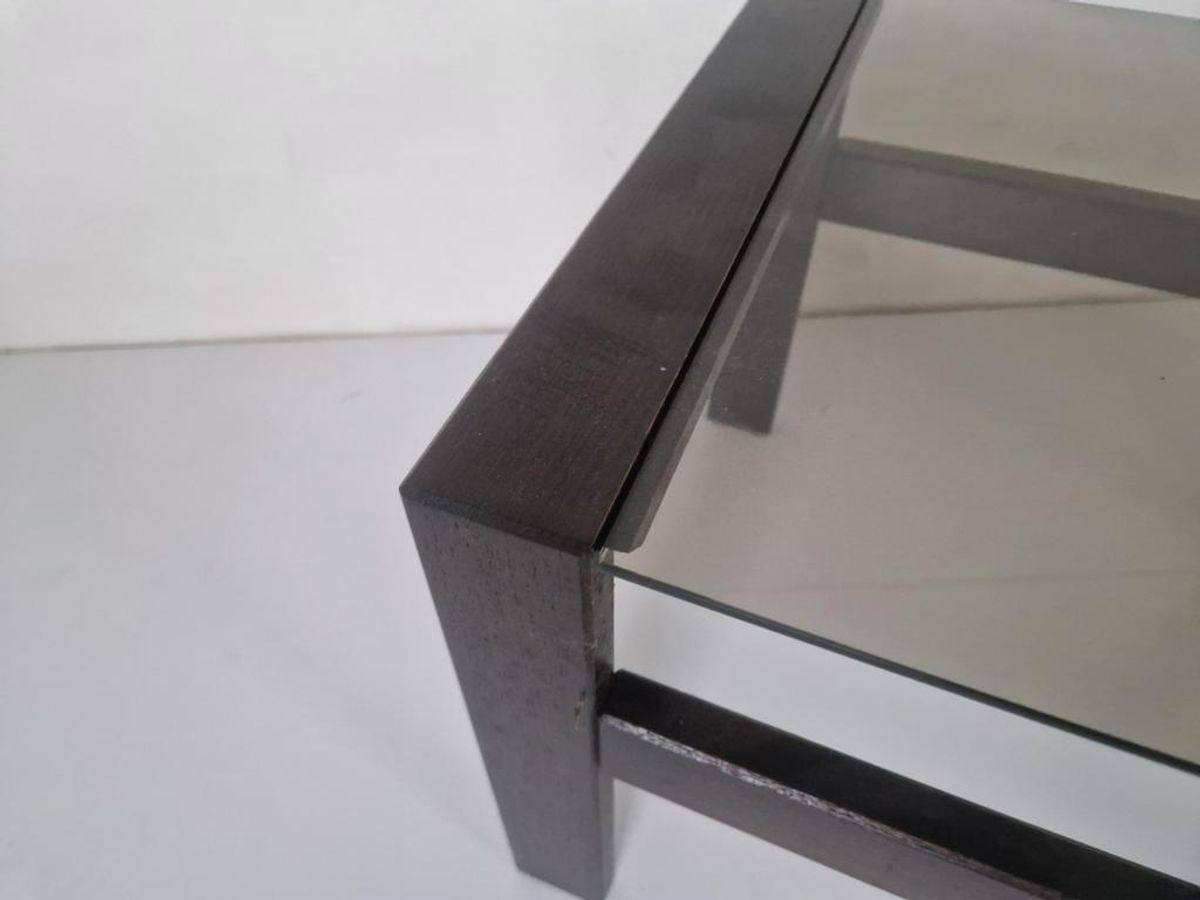 Vintage Rookglas Design Jaren 70 Side Table. image 3
