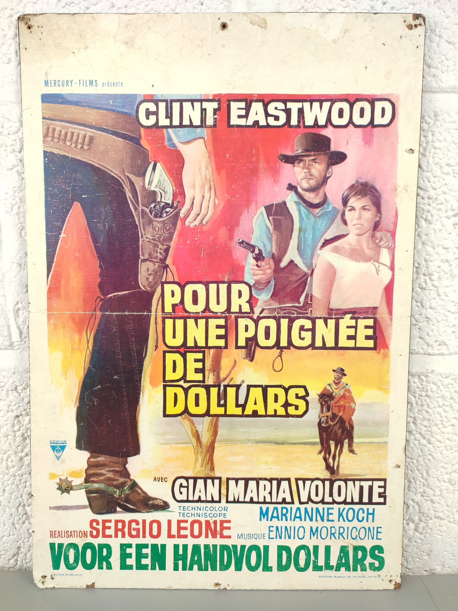 Oude Filmposter Op Hout image 3