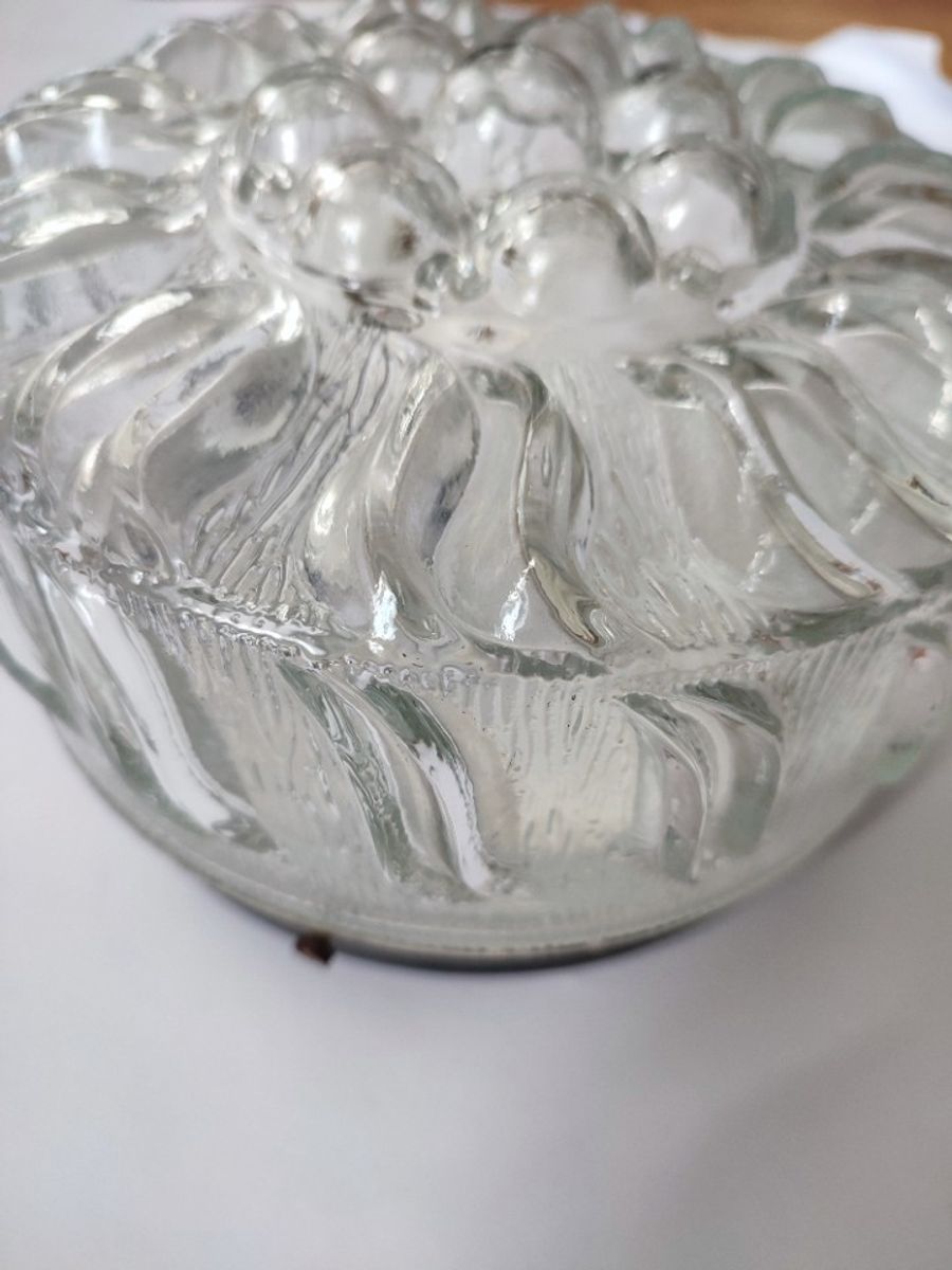 Vintage Plafondlamp Plafonnière Wandlamp Glas Organisch image 12