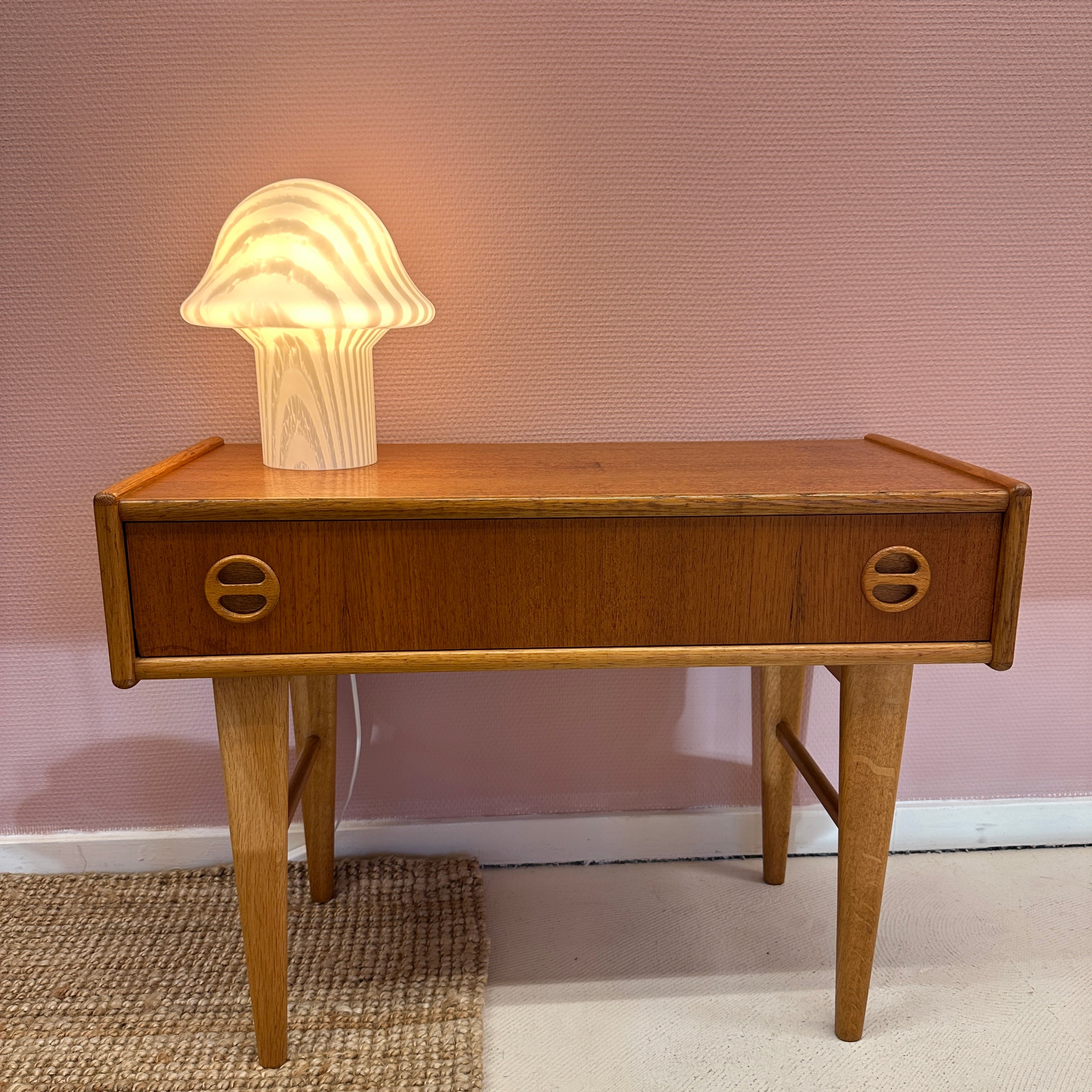 1950's Swedish Mid-century Teak Side Table / Hall Cabinet image 10