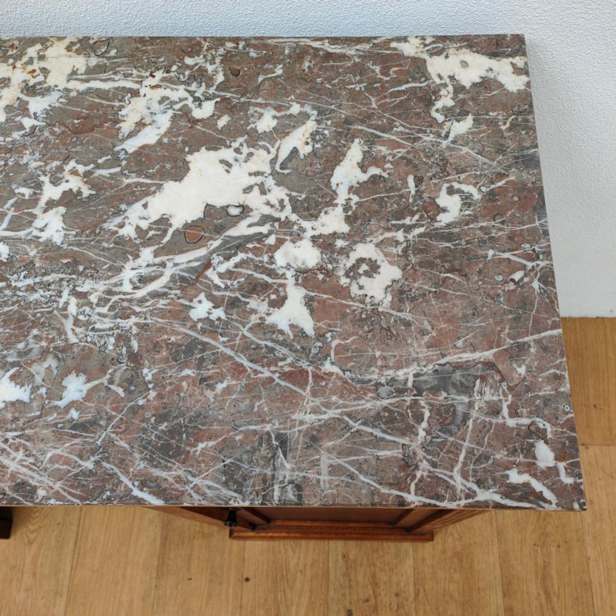 Vintage Antiek Bureau Buro Sidetable Kaptafel Marmer Blad image 11