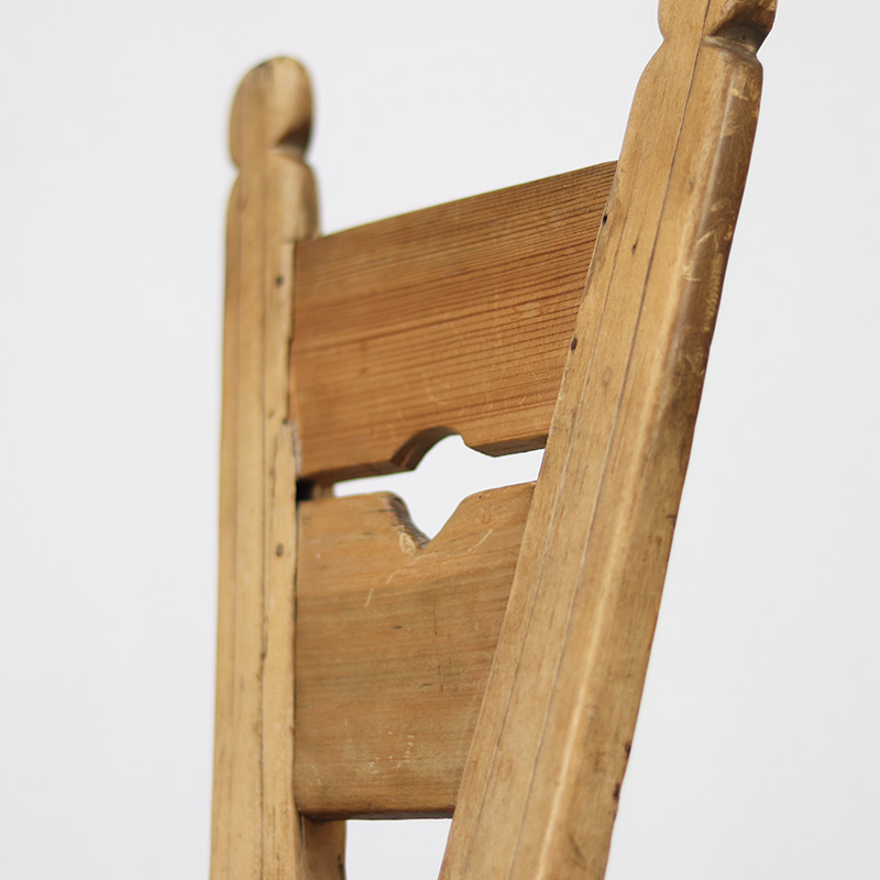 Landelijke Antieke Primitieve Driepoot Stoel image 10