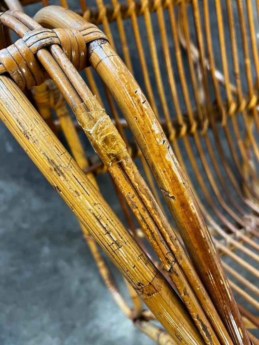 Set Van 2 Vintage Rotan Fauteuils / Eenzitjes Rohé image 8