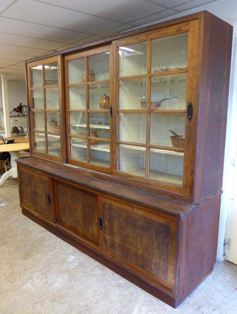 Grote Oude Buffet Vitrine School Museum Winkel Kast image 7