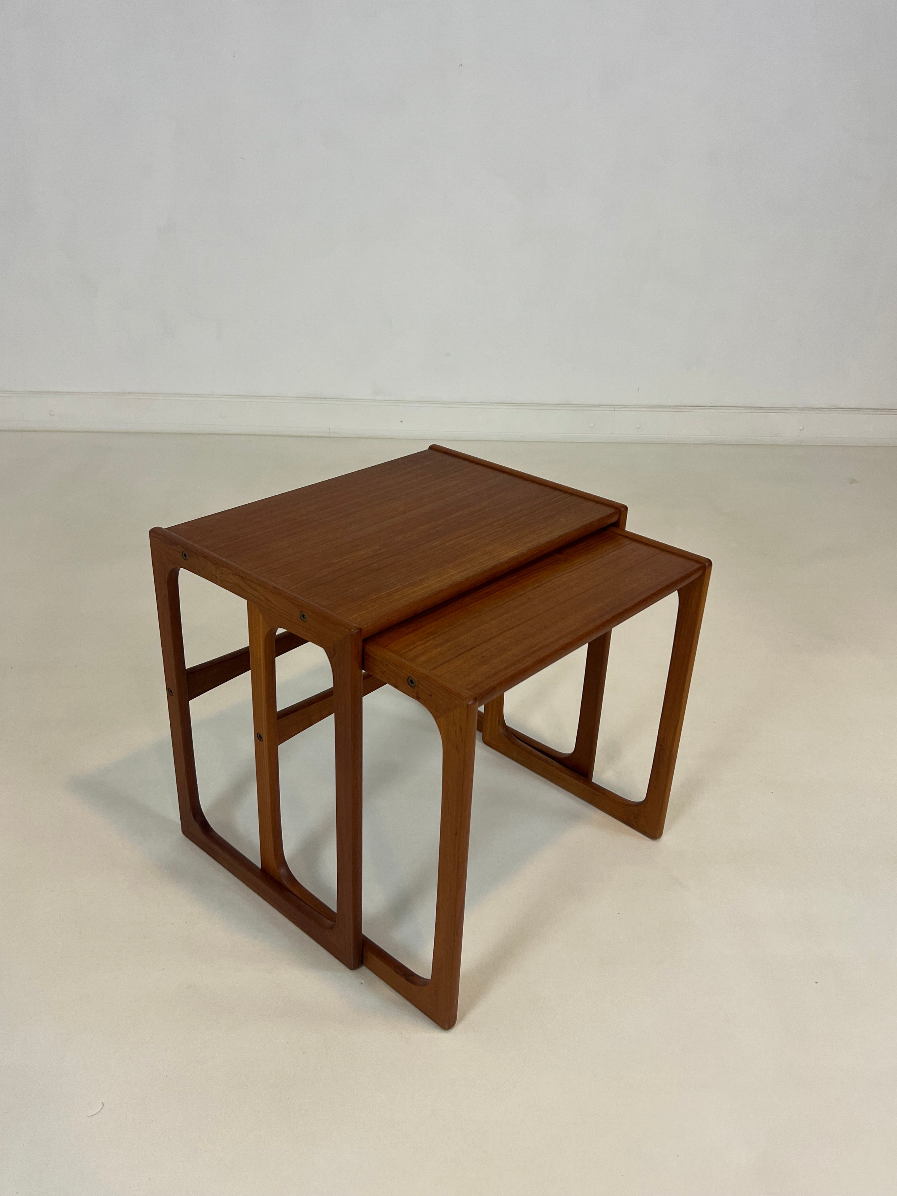 Set Of 2 Danish Teak Nesting Tables image 8