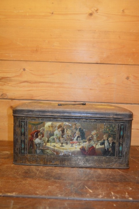 Antieke Lithografische Trommel Met Winterse Taferelen – Wed. J. Bekkers Dordrecht – Lunchtrommel image 5