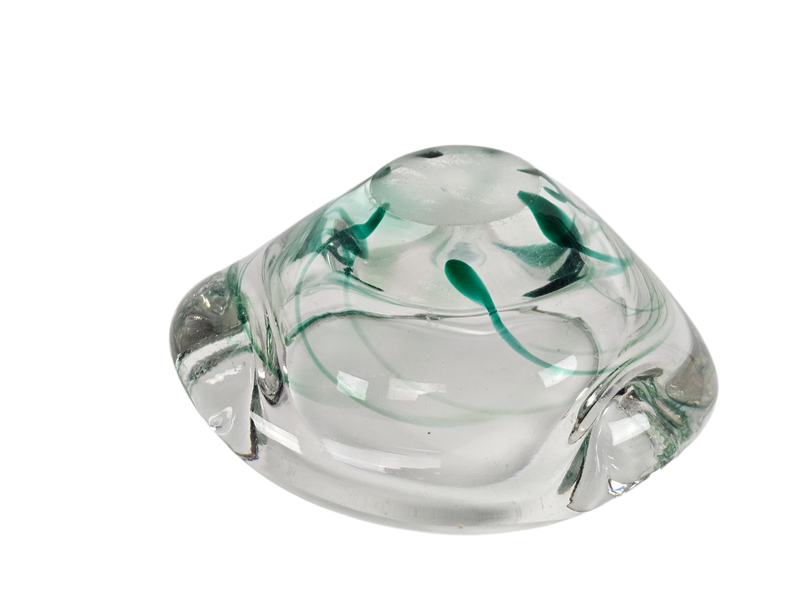 Kristalunie Maastricht - Max Verboeket - Geslingerde Kleuren Van Helder Glas Met Groen - 60's image 7