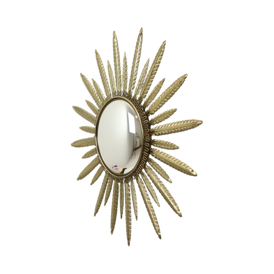 Mid Century Verkoperd Metalen Zonnespiegel Deknudt Convex 55Cm image 8