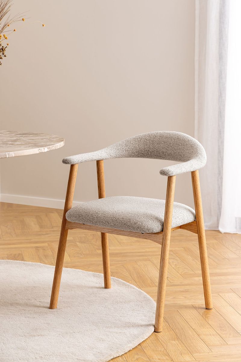 Joren Eetkamerstoel - Set Van 2 - Beige Bouclé image 4