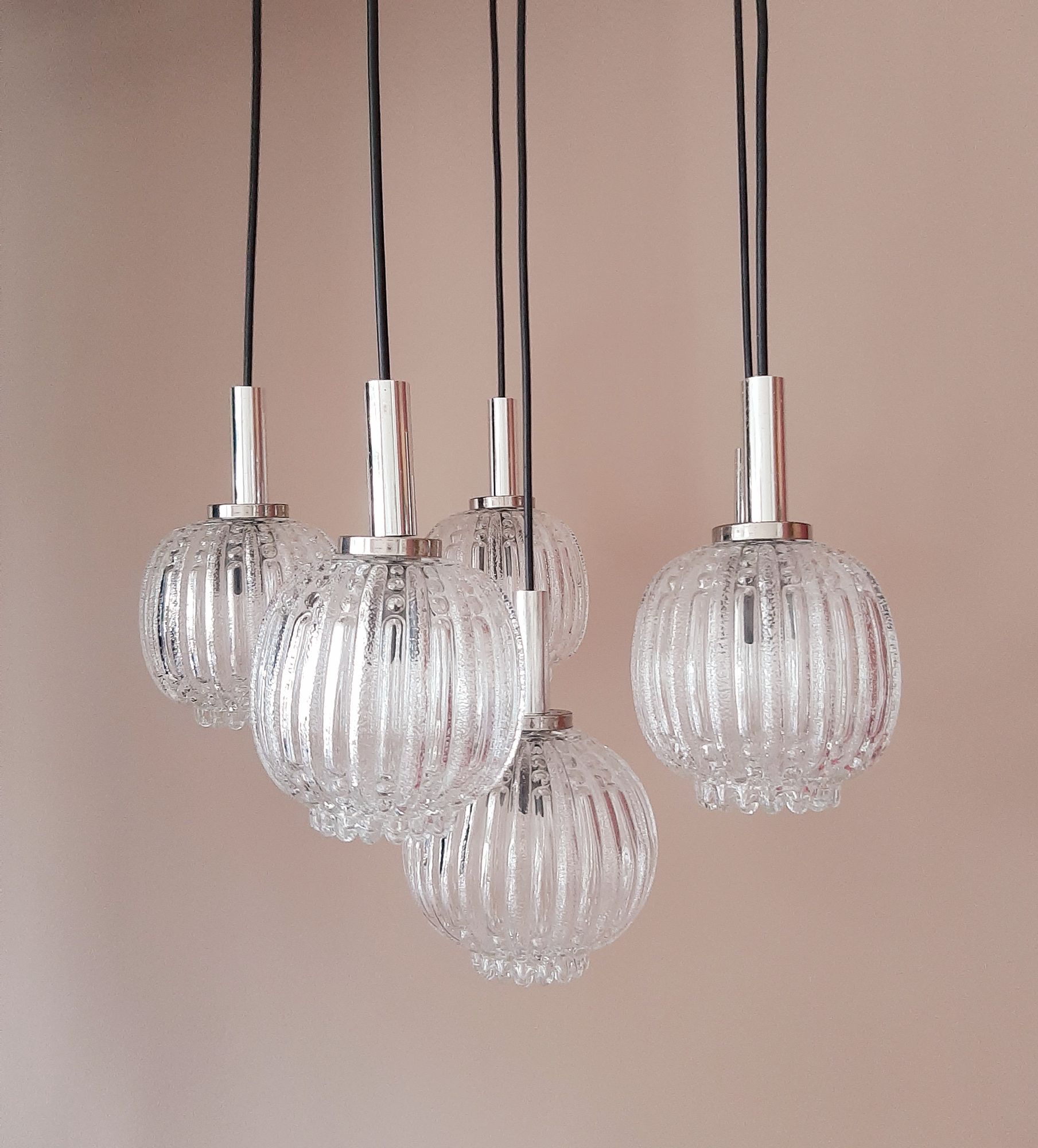 Vintage Cascadelamp | Jaren 60 Bollamp | Bubble Hanglamp image 2