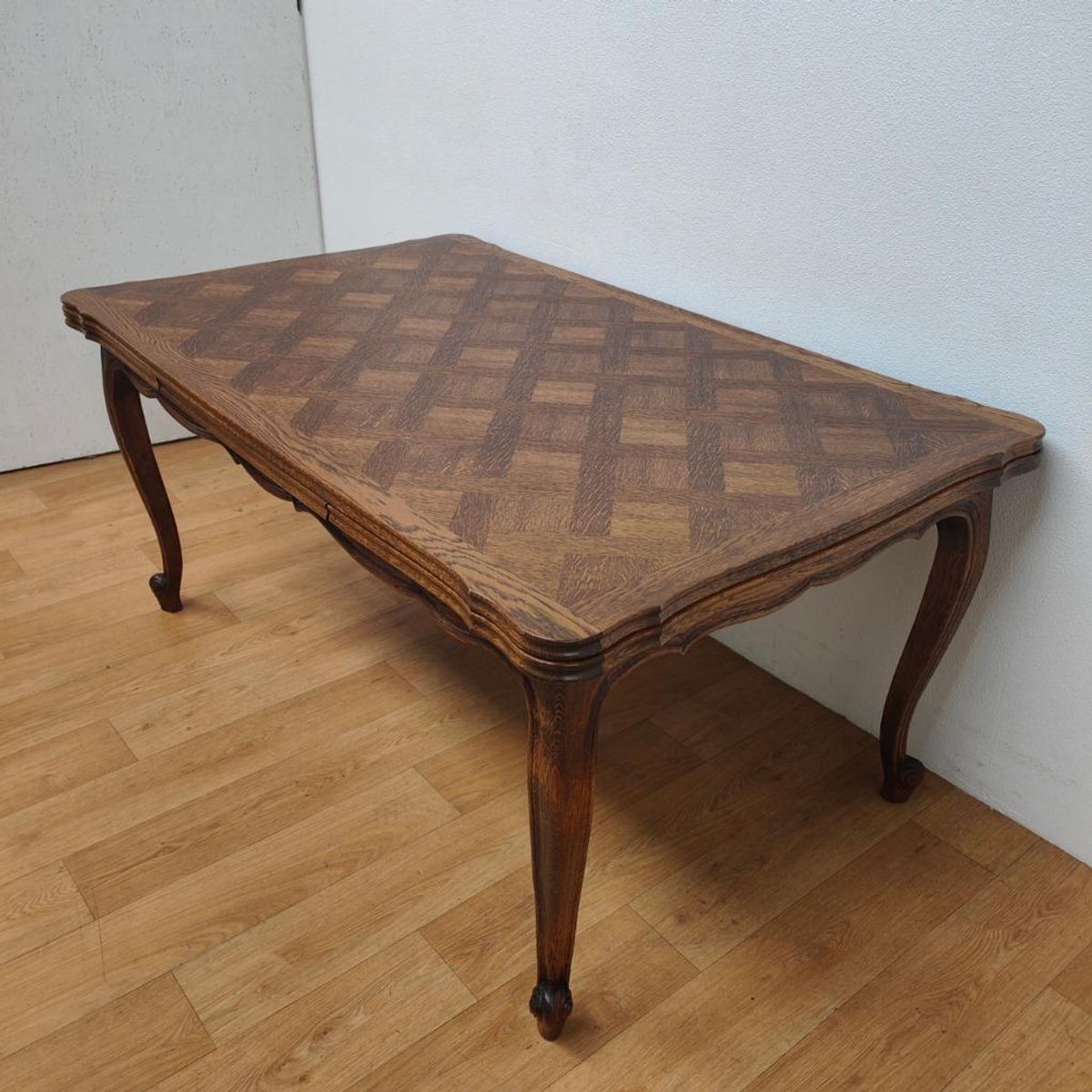 Vintage Antieke Houten Eettafel Eetkamertafel Tafel Uitschuifbaar 701 image 4