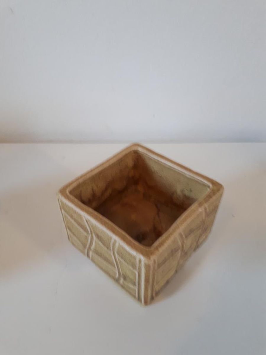 Okergeel Groen Vintage Bloempotje Retro Pot Kamerplant image 3