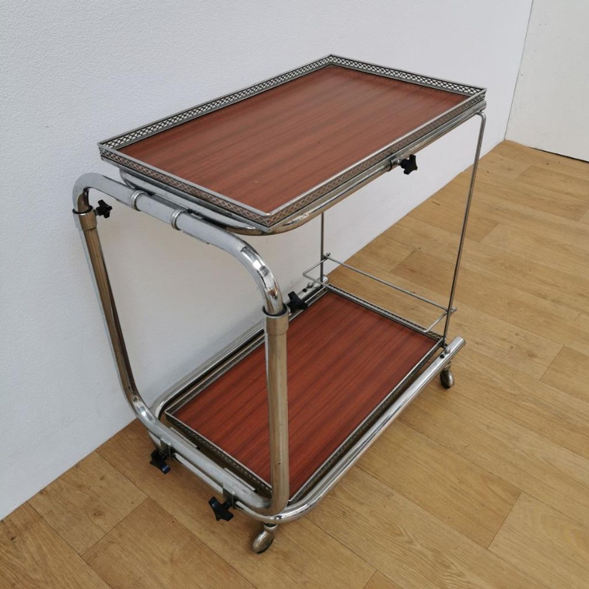 Vintage Mid Century Trolley Barcart Drankenkar Butlerwagen Serveerwagen 1 image 5