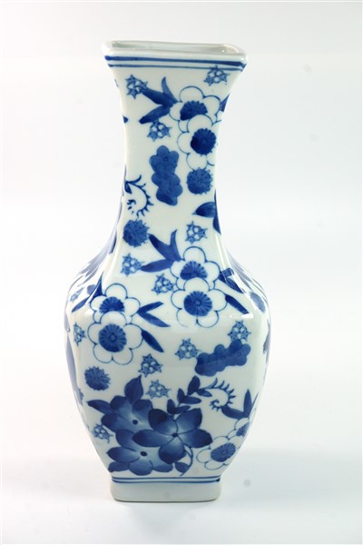Hoge Vaas Blauw Wit image 7