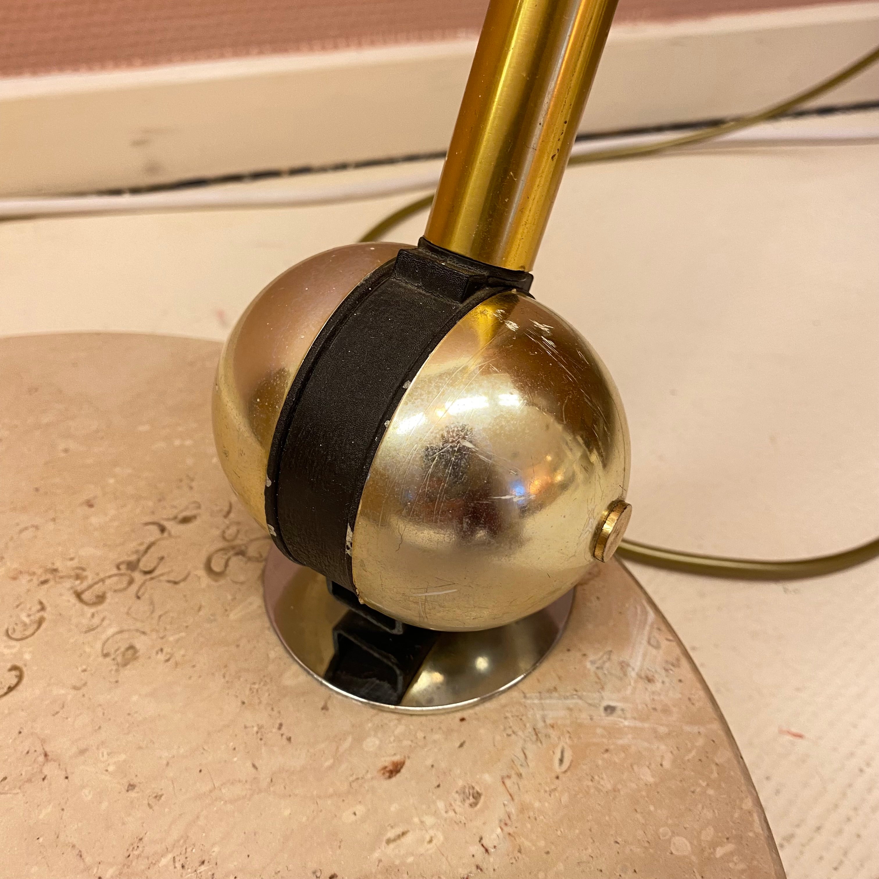 Italian Arc Lamp With Taupe Marble Base image 9