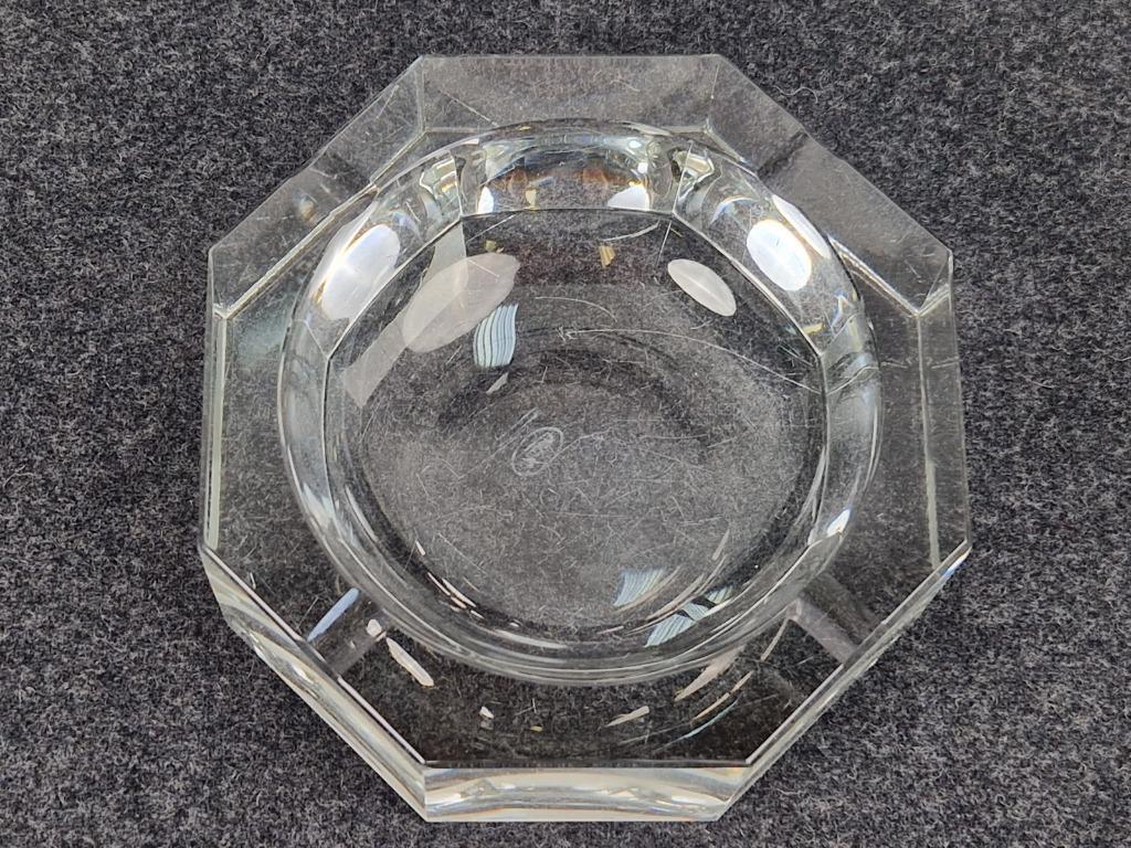 Mid-century Moser Kristallen Asbak Gemerkt ‘50 Kristal Rare image 5