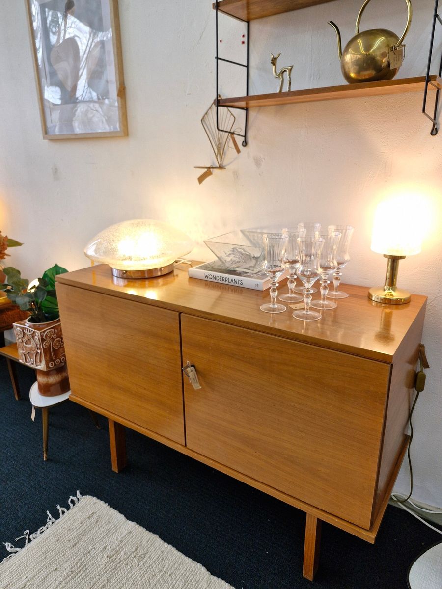Vintage Kast / Dressoir Blond Strakke Poot 70s image 4
