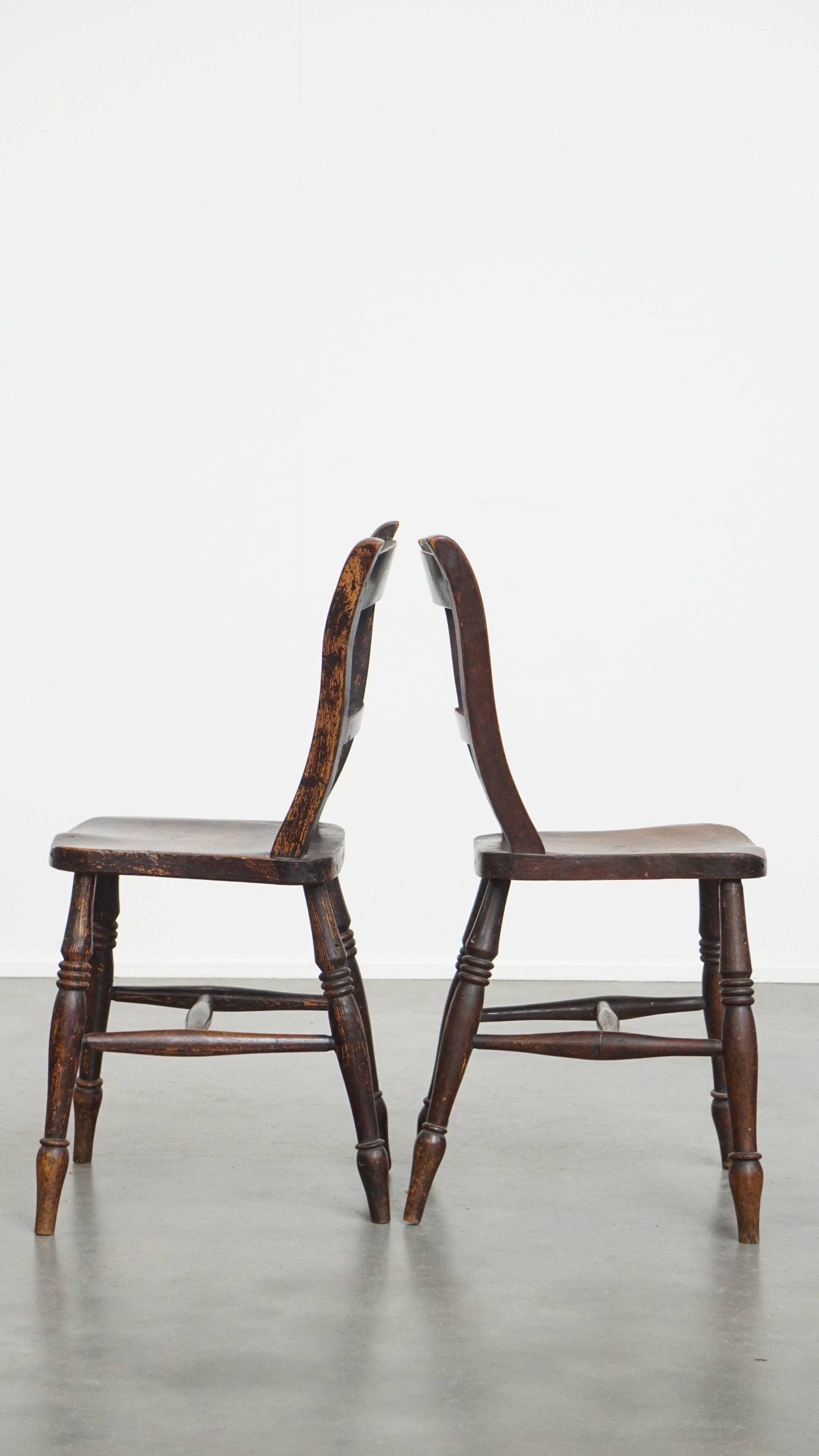 Tijdloze Stijlvolle Set Van 4 Antieke Engelse Oxford Eetkamer/ Keuken Stoelen image 6