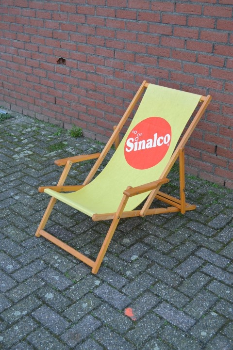 Vintage Houten Strandstoel Inklapbaar image 2
