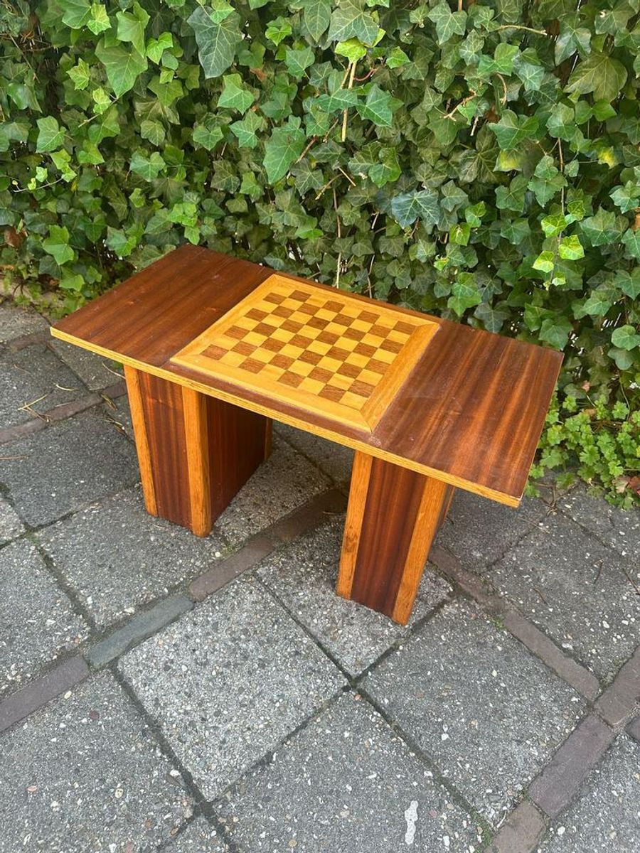 Vintge Schaak/bijzet Tafel image 4
