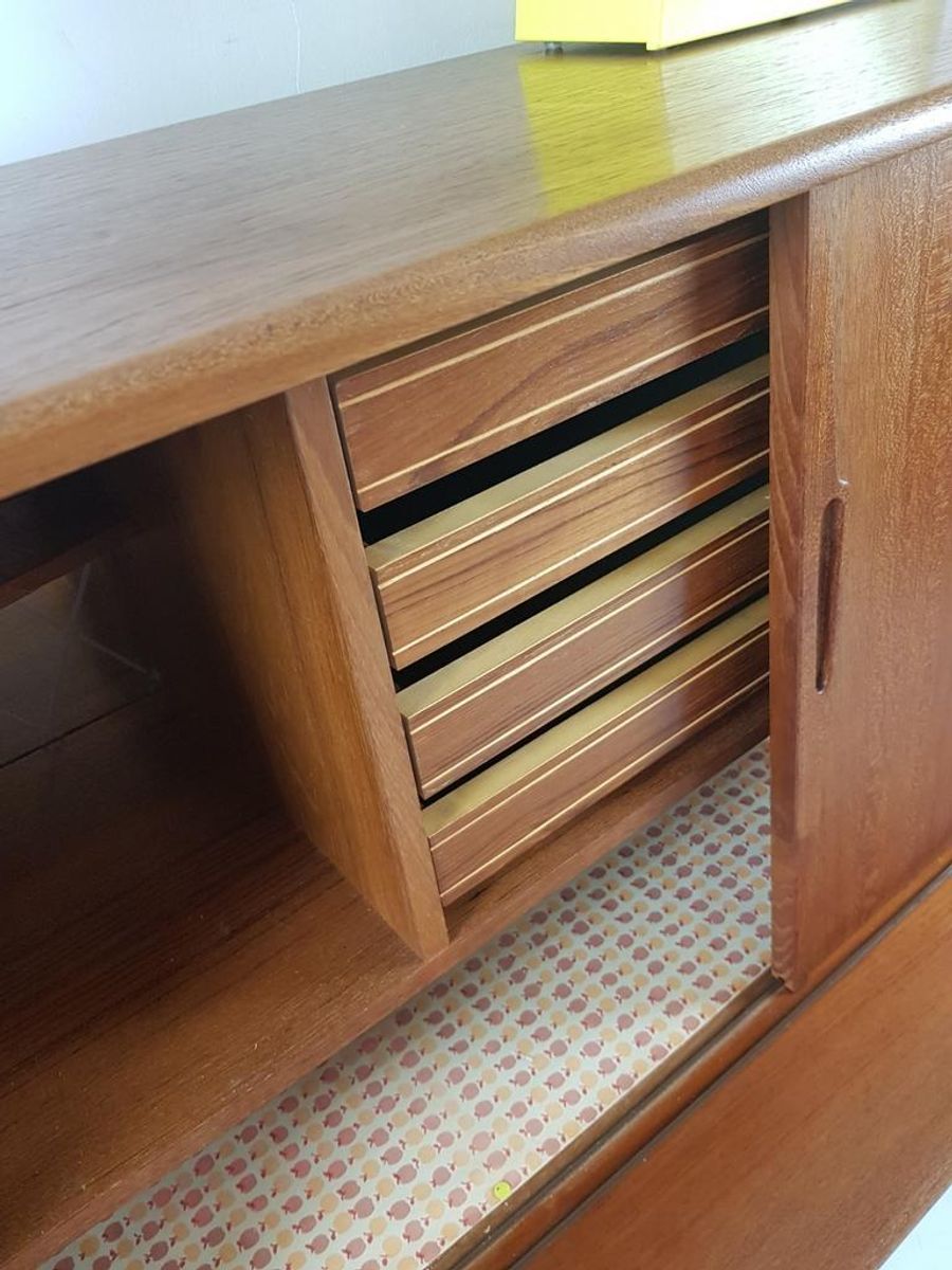 Vintage Deens Highboard | Drankenkast Buffetkast Teak Danish image 7