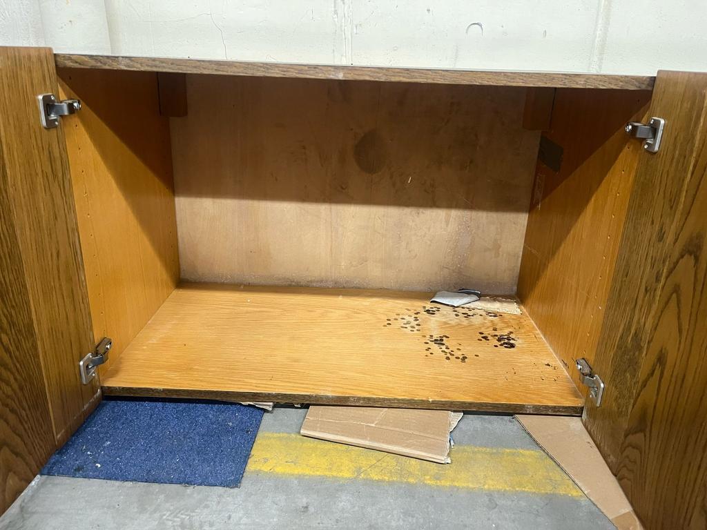 Vintage Hangende Muurkast / Wandkast In Hout image 12