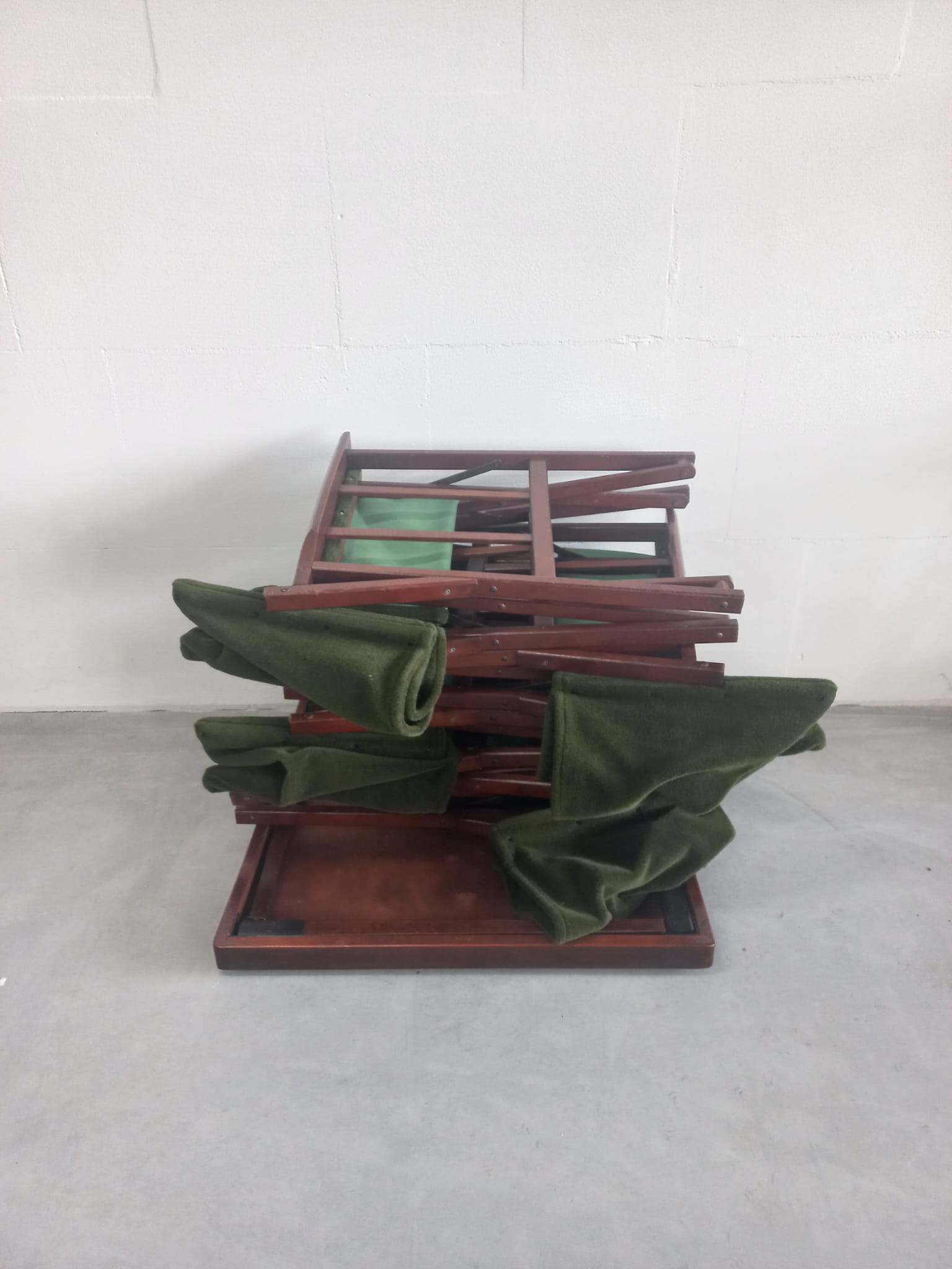 Unieke En Zeldzame Jaren 50 Green Brothers 'foldable' Regisseursstoelen Bridge Tafelset image 31