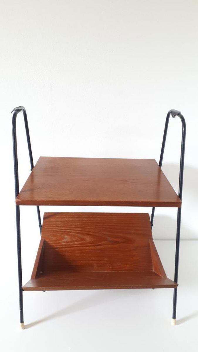 Vintage Lectuurtafel Bijzettafel Tekhouten Lectuurrek image 4