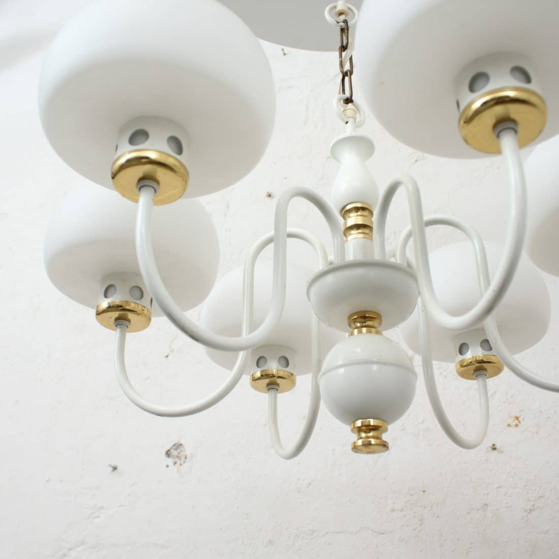 Mid-Century Melkglazen Bollamp image 10