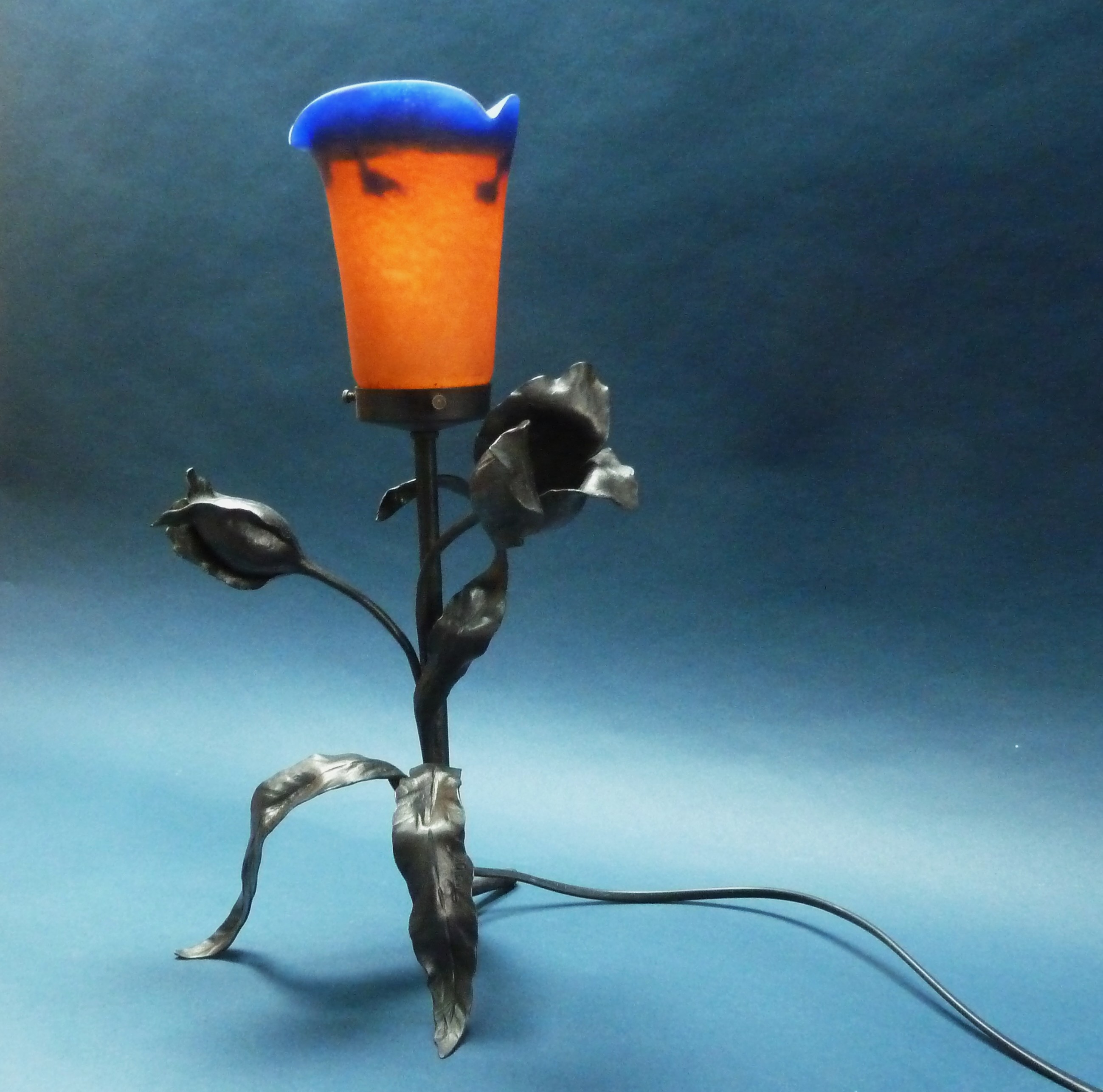 Art Deco Wrought Iron Lamp François Carion image 6